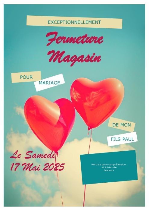 information importante FERMETURE